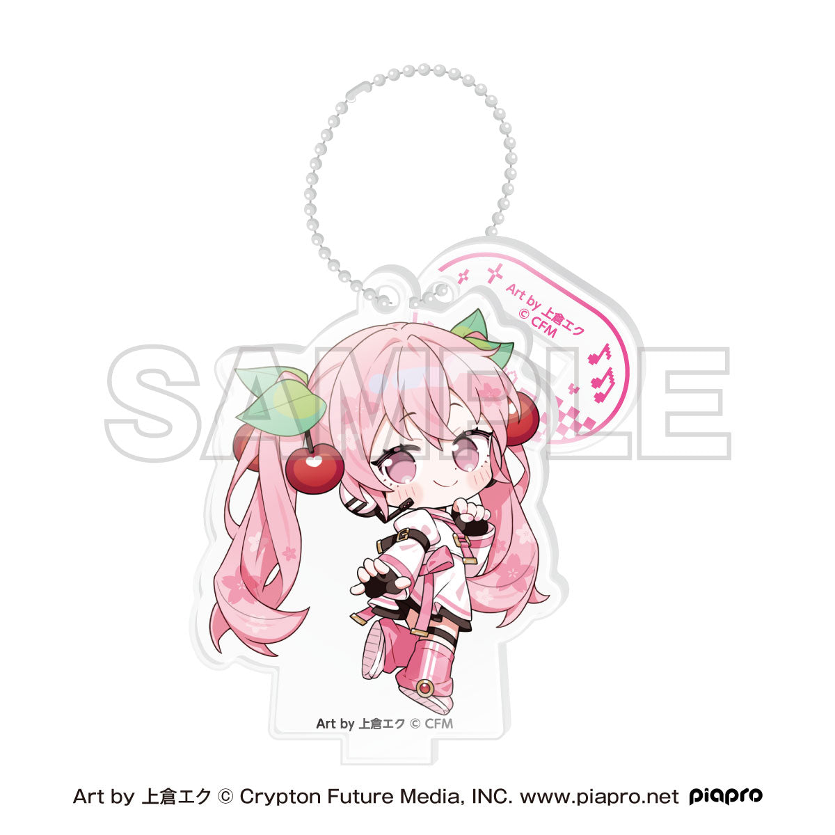 Sakura Miku X Shibuya Sakura Stage Mini Character Stand Key Chain B - Image 1