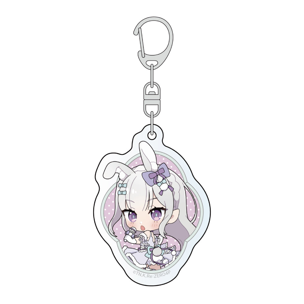 - Re:Zero Kara Hajimeru Isekai Seikatsu - Acrylic Key Chain Emilia / Kemomimi Idol - Image 1