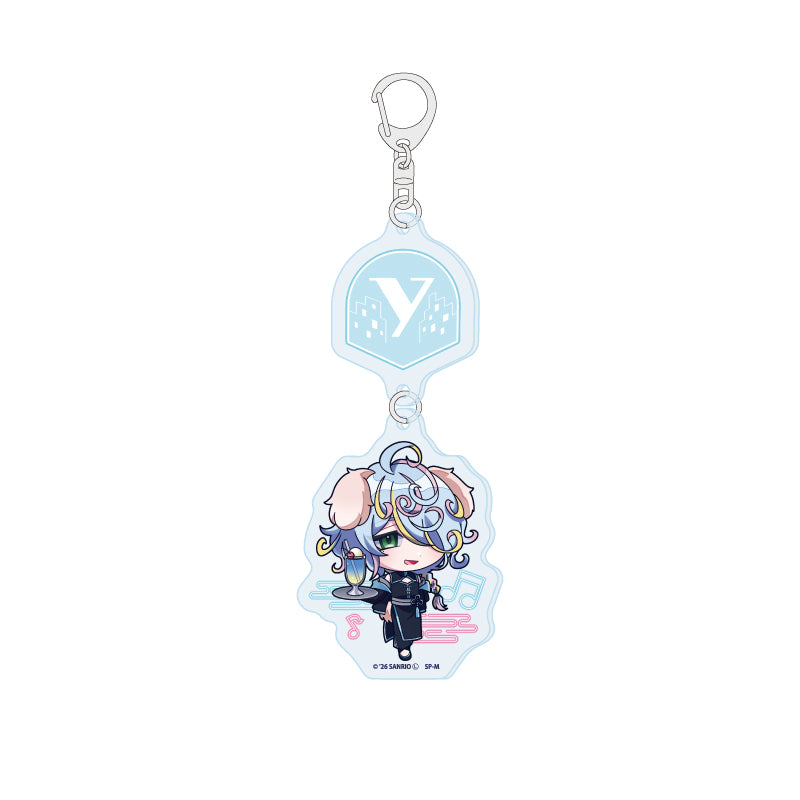 Linked Acrylic Key Chain - Show by Rock!! - 20 Uraragi (Mini Character Illustration) - Image 1