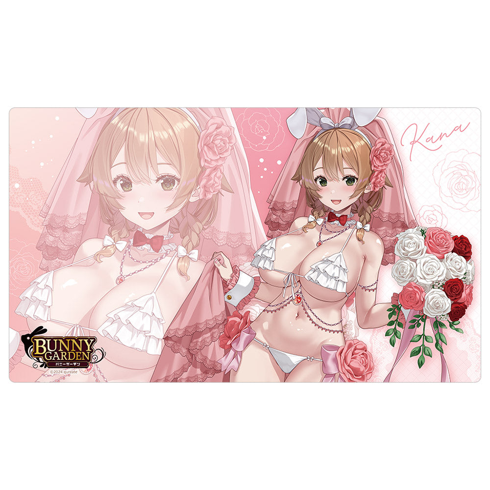 Bunny Garden - Original Illustration Rubber Mat Kana / Bunny Wedding Swimwear