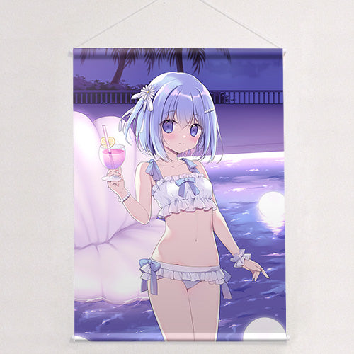 Miyu Miyasaka Original Illustration B2 Tapestry Shiino / Night Pool W Suede