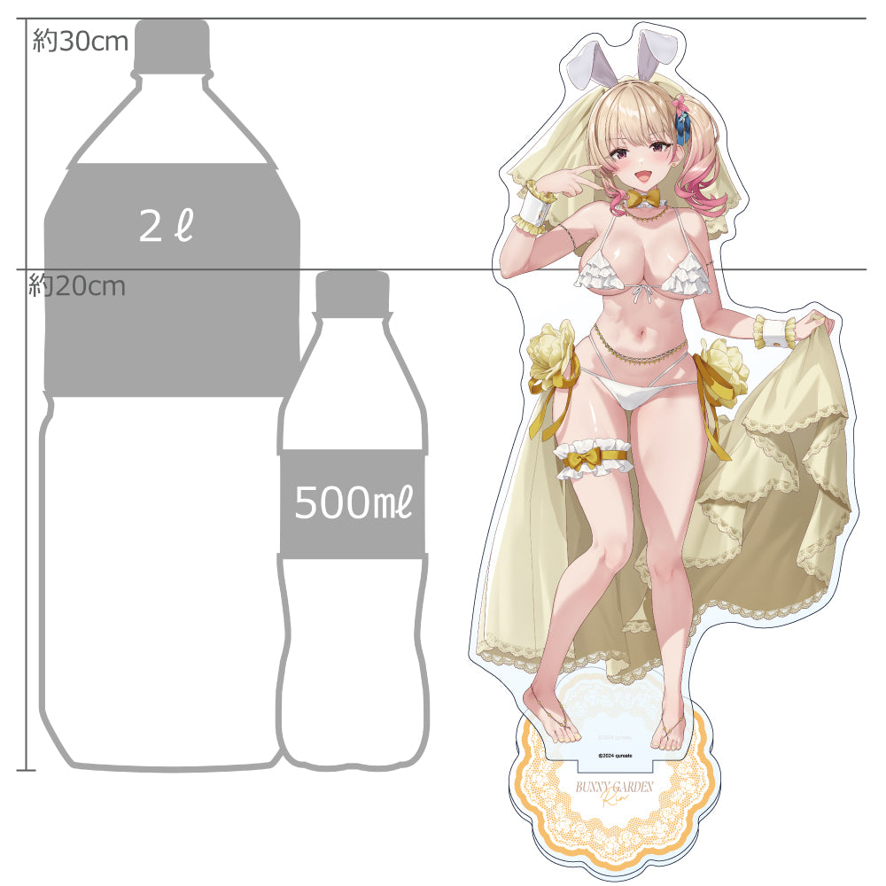 Bunny Garden - Original Illustration Extra Large Acrylic Stand Rin / Bunny Wedding Swimwear