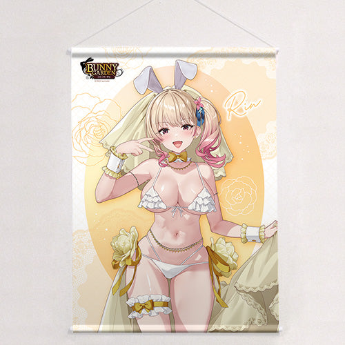 Bunny Garden - Original Illustration B2 Tapestry Rin / Bunny Wedding Swimwear W Suede