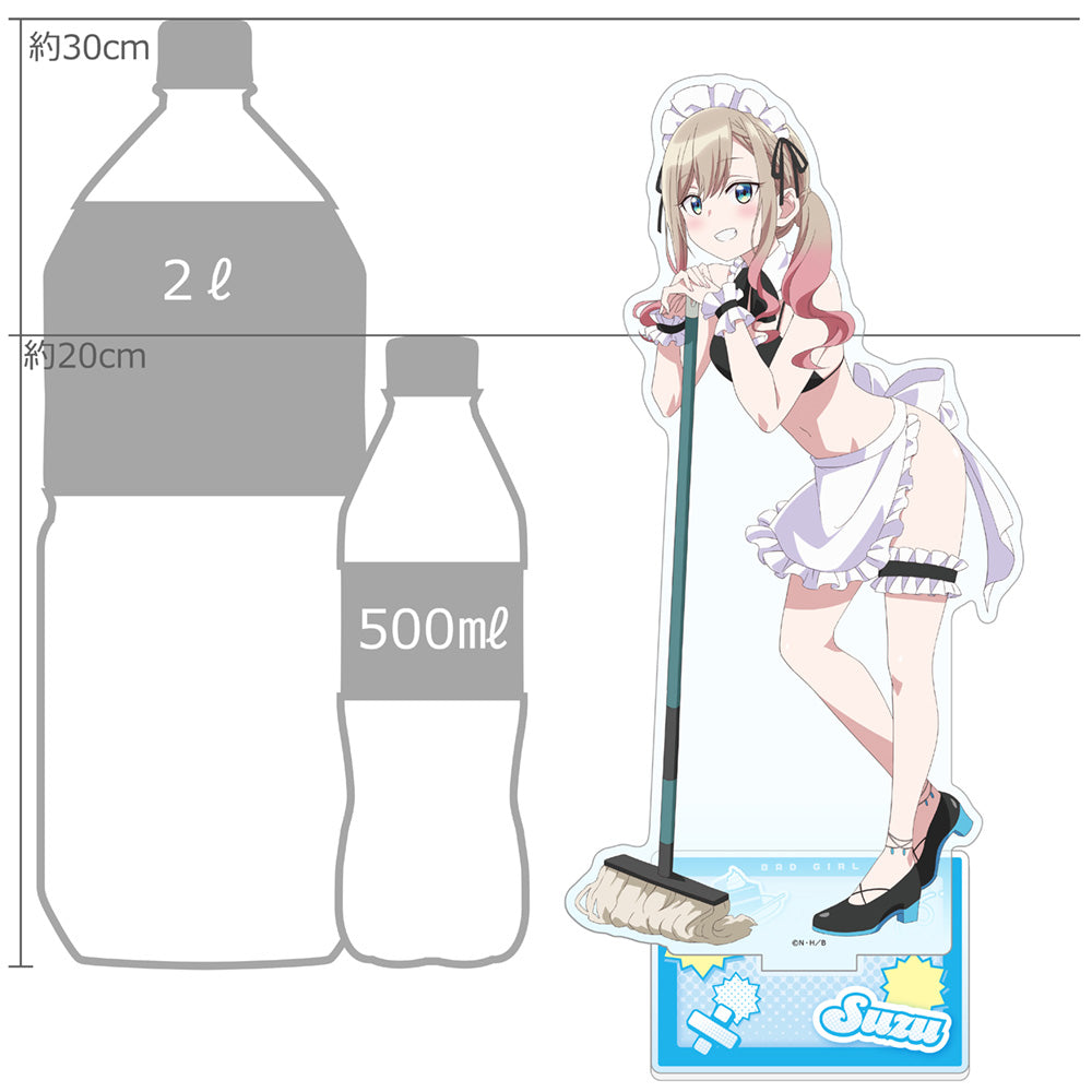 Bad Girl - Original Illustration Extra Large Acrylic Stand Suzukaze Suzu / Maid Swimwear