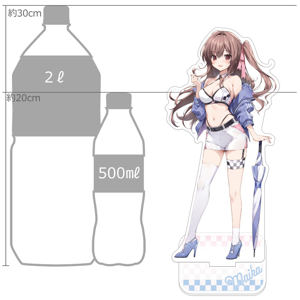 Karory Original Illustration Extra Large Acrylic Stand Aomi Maika / Race Queen