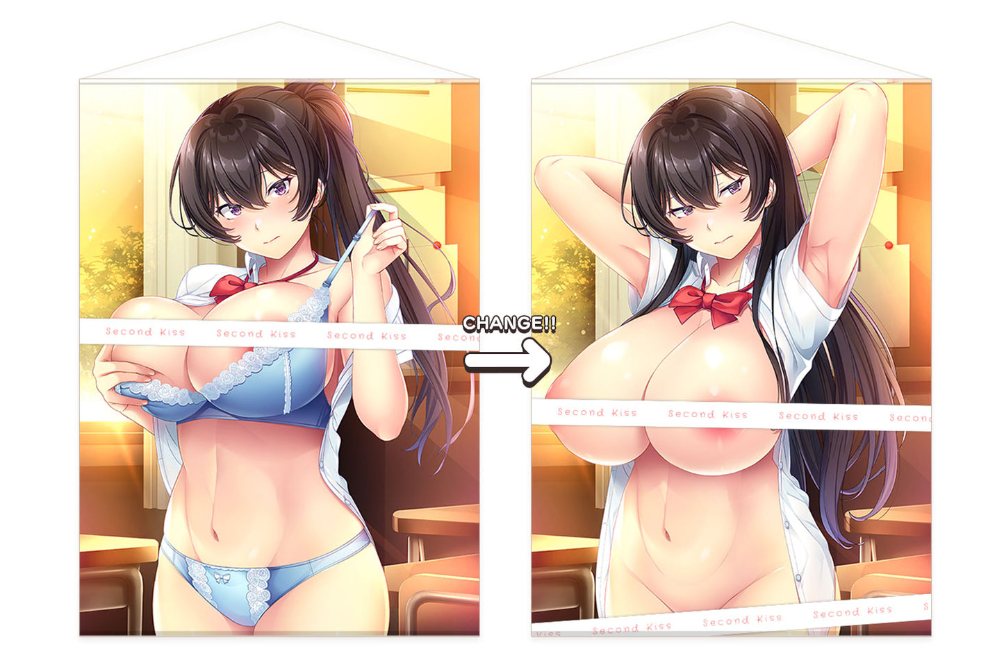 mdf An Original Illustration - Daki Kano Second Kiss - Fukami Arisa A1 Size Double Tapestry - Image 3