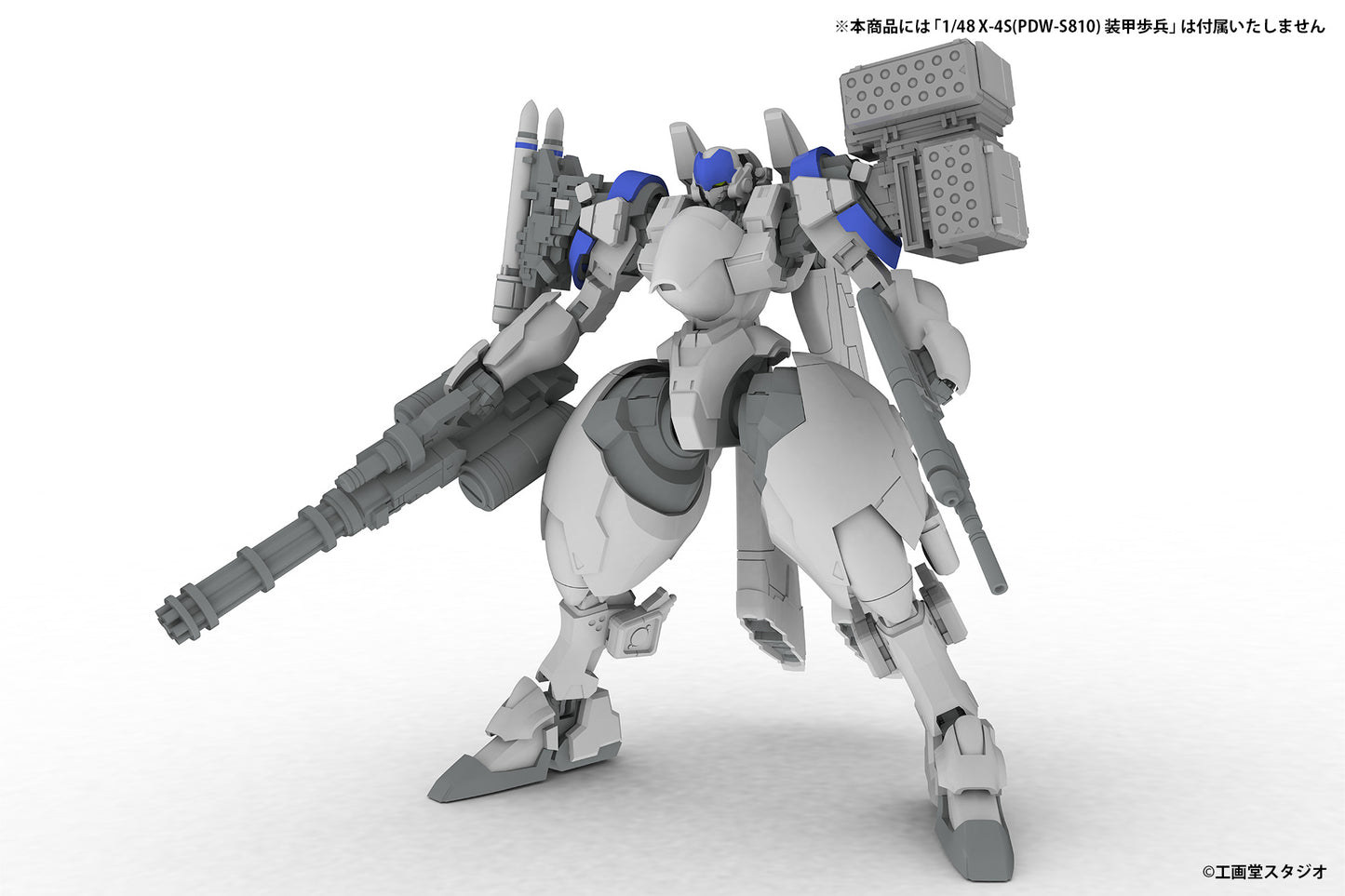 1/48 Scale Plastic Kit - Powerdolls 2 - Extension Set D For 5inm 1/48 Pld(DRu35 Mlc & R25rct & M7a Ggun & Flat Hand Parts (left And Right) & Clenched Hand Parts (left And Right)