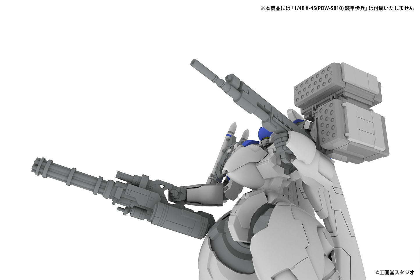 1/48 Scale Plastic Kit - Powerdolls 2 - Extension Set D For 5inm 1/48 Pld(DRu35 Mlc & R25rct & M7a Ggun & Flat Hand Parts (left And Right) & Clenched Hand Parts (left And Right)