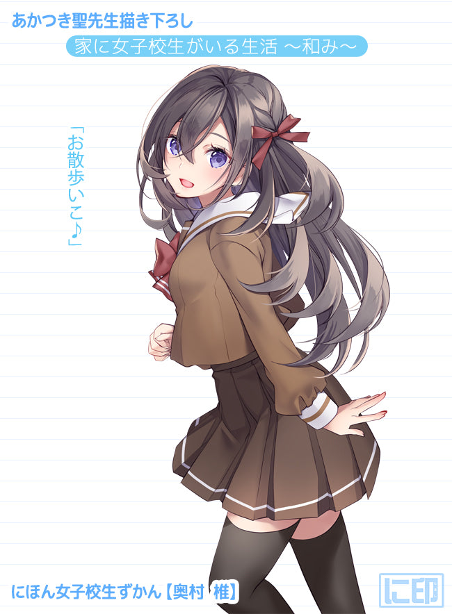 Nihon Jyoshikousei Zukan Hiziri Akatsuki Original Illustration Okumura Shii Dakimakura Cover Fetish Ver. Lyctoron Rich Edition