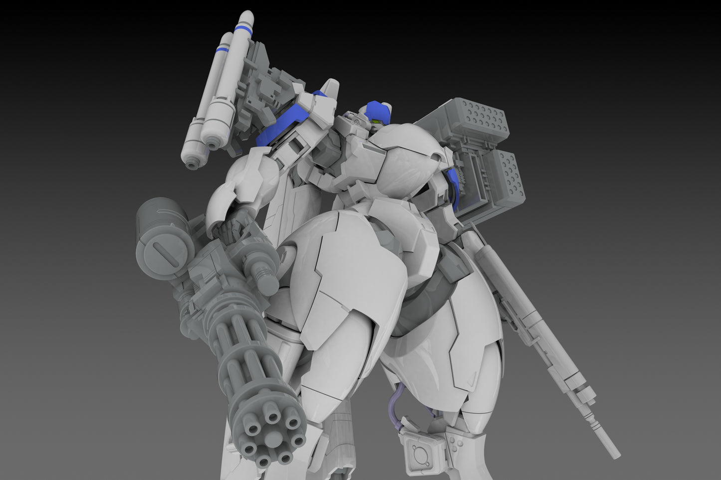 1/35 Scale Plastic Kit - Powerdolls2 - X-4+(Pd-802) Armored Infantry Weapon Set 3 (Shoulder Parts for Mounting Weapons & Dru35 Mlc & R25 Rocket & M7A Gatling Gun) - Image 2