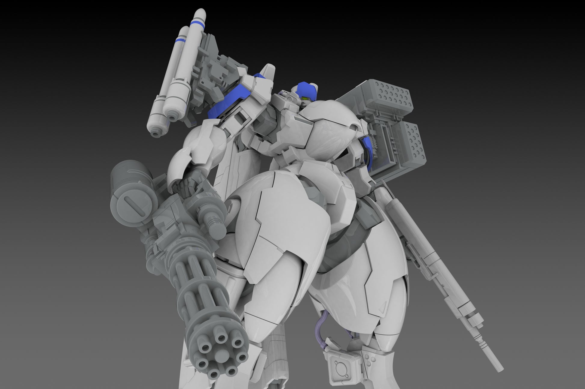1/35 Scale Plastic Kit - Powerdolls2 - X-4+(Pd-802) Armored Infantry Weapon Set 3 (Shoulder Parts for Mounting Weapons & Dru35 Mlc & R25 Rocket & M7A Gatling Gun) - Image 2