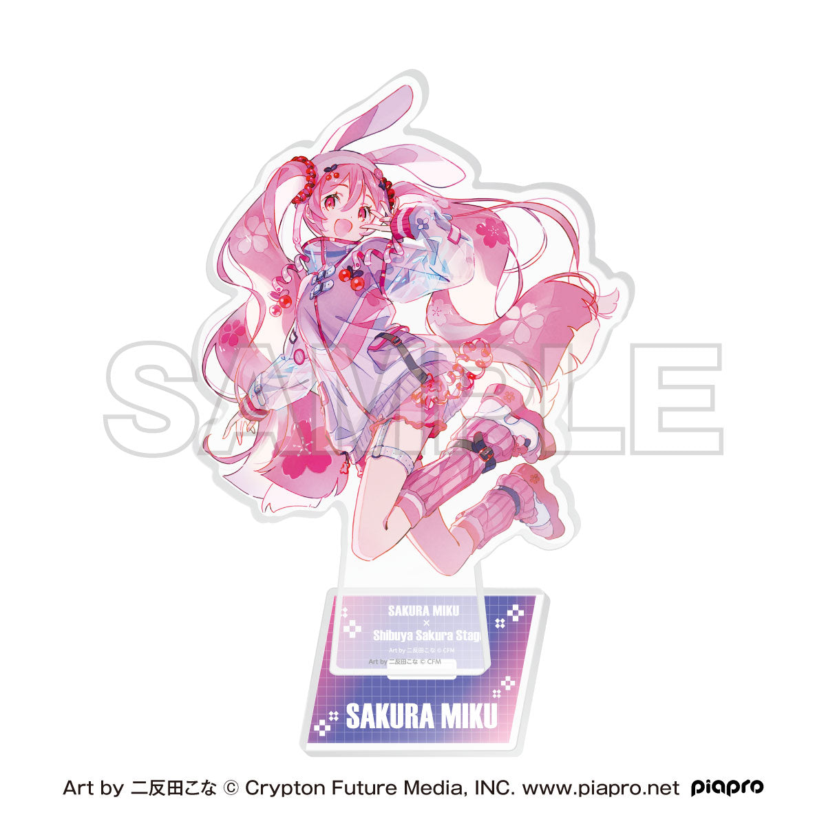 Sakura Miku X Shibuya Sakura Stage Acrylic Stand Art by Cona Nitanda - Image 1