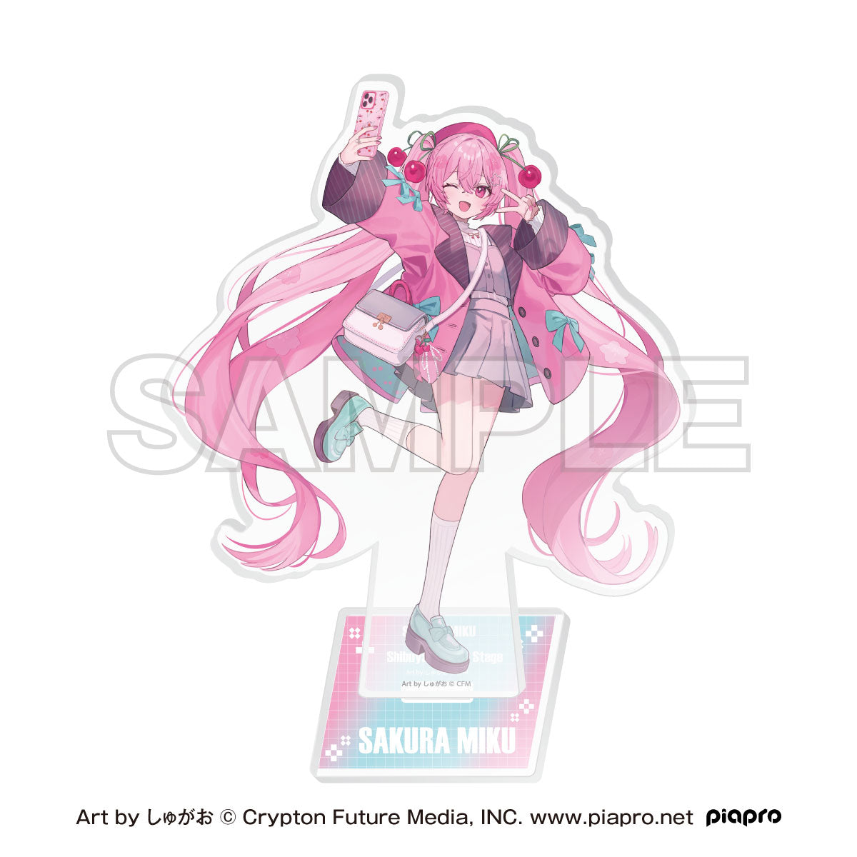 Sakura Miku X Shibuya Sakura Stage Acrylic Stand Art by Shugao - Image 1