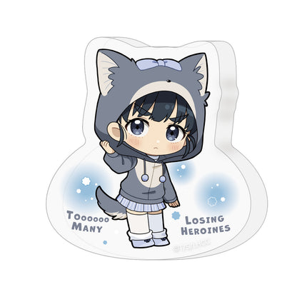 - Too Many Losing Heroines! - Die-cut Acrylic Block Basori Tiara / Kemomimi Hoodie - Image 1