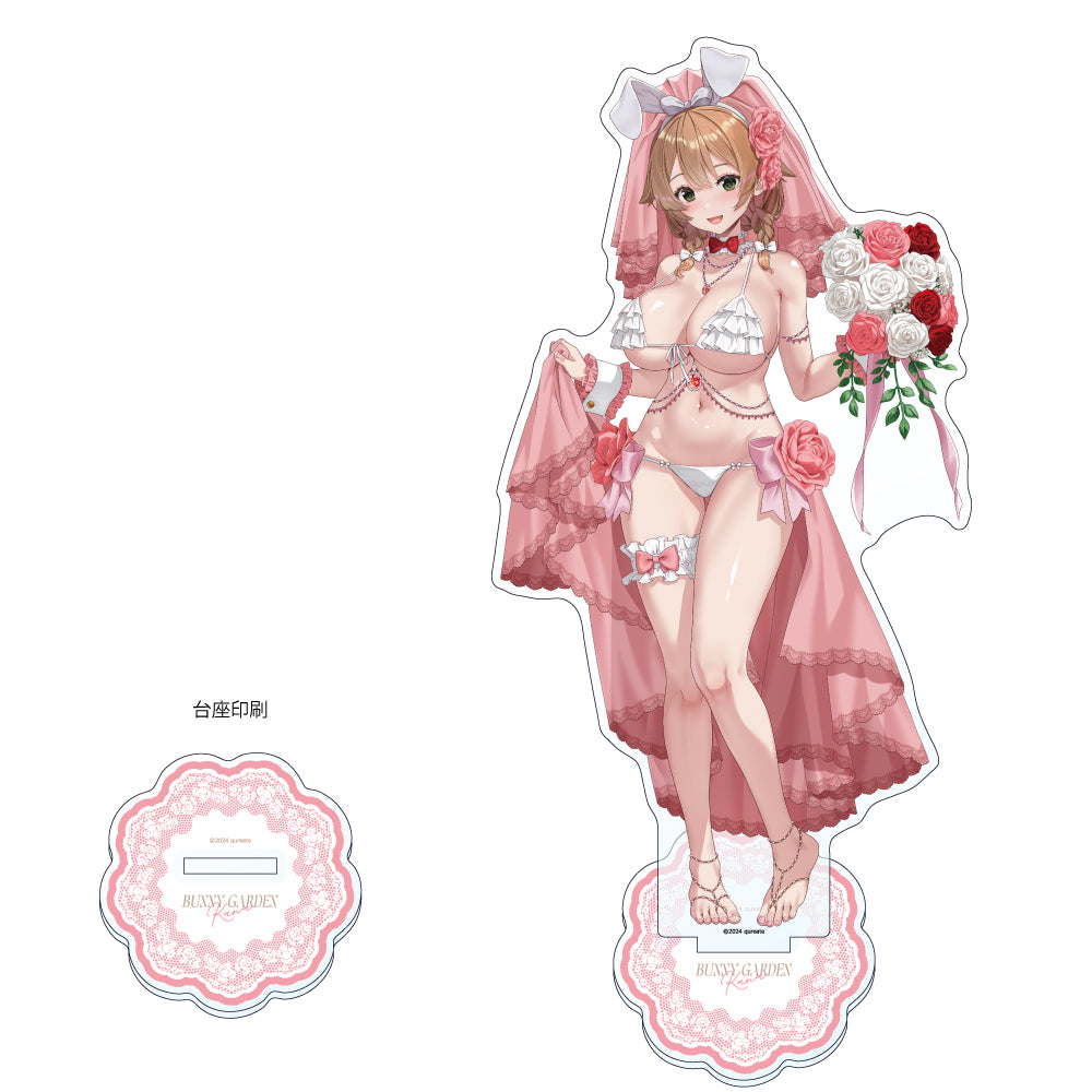 Bunny Garden - Original Illustration Extra Large Acrylic Stand Kana / Bunny Wedding Swimwear