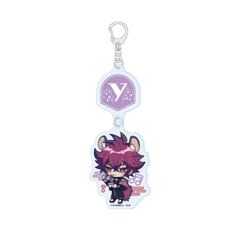 Linked Acrylic Key Chain - Show by Rock!! - 19 Rikao (Mini Character Illustration) - Image 1