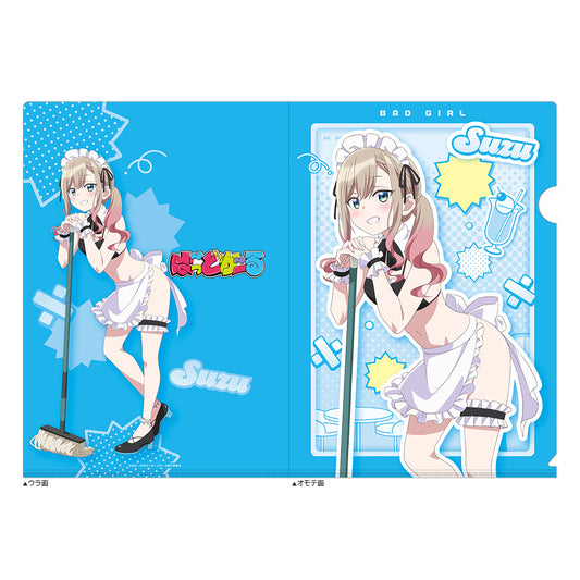 Bad Girl - Original Illustration Clear File Suzukaze Suzu / Maid Swimwear