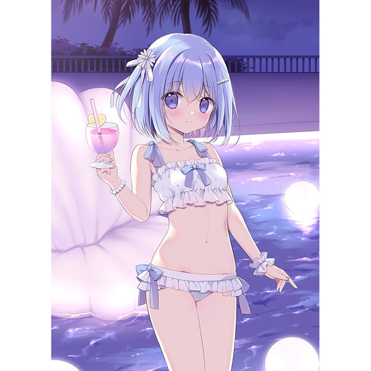 Miyu Miyasaka Original Illustration B2 Tapestry Shiino / Night Pool W Suede