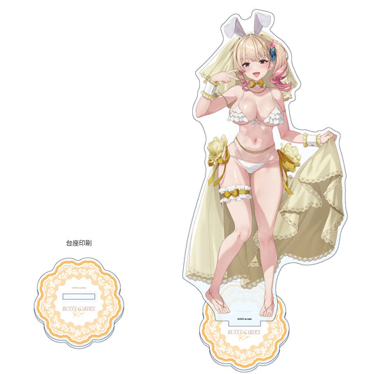 Bunny Garden - Original Illustration Extra Large Acrylic Stand Rin / Bunny Wedding Swimwear