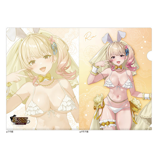 Bunny Garden - Original Illustration Clear File Rin / Bunny Wedding Swimwear