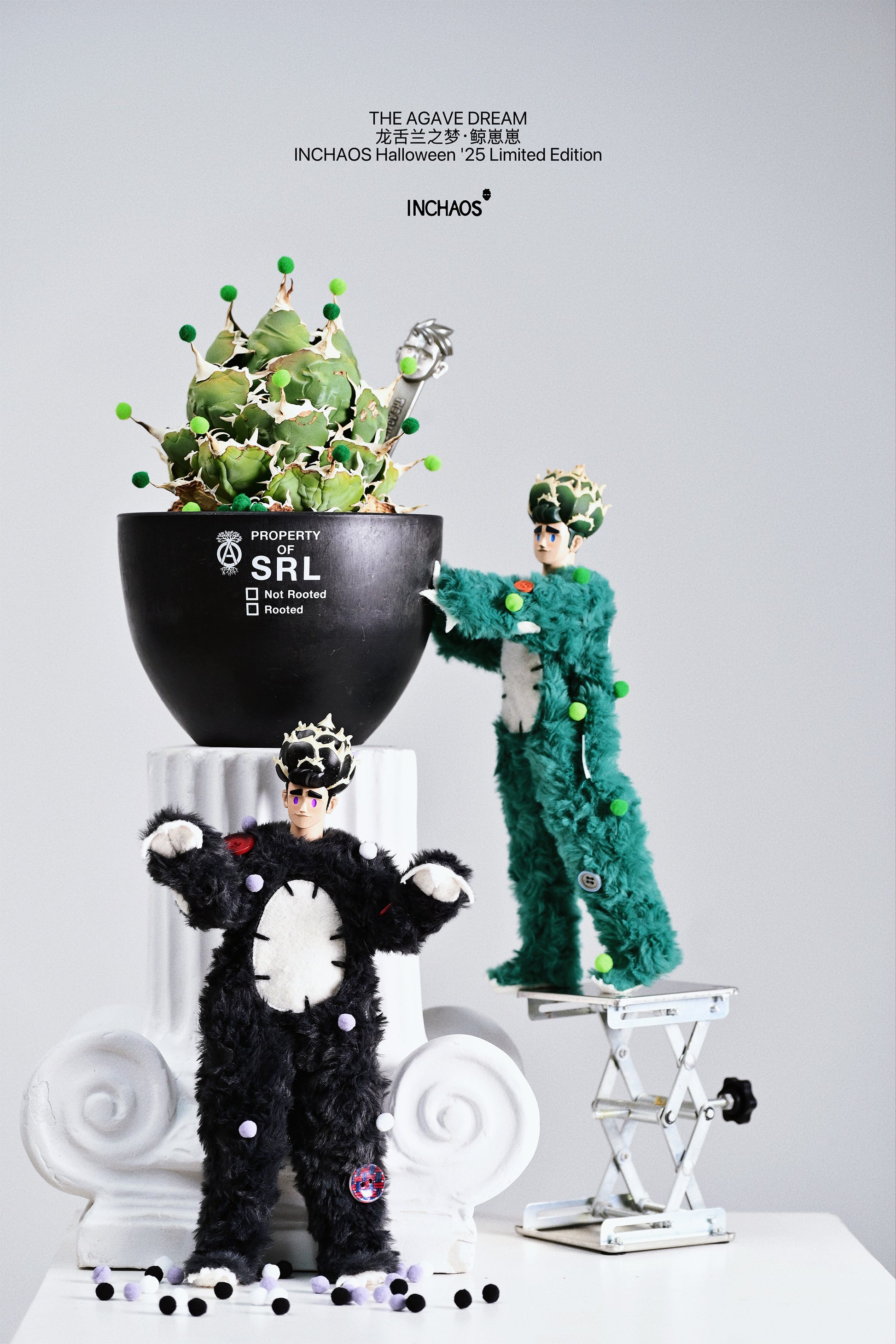 INCHAOS THE AGAVE DREAM BABY WHALE 1/6 SCALE ACTION FIGURE (GREEN & BLACK SET OF TWO) - Image 1