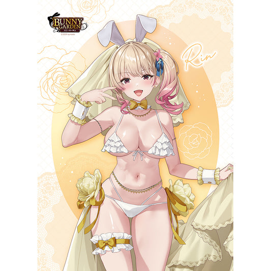 Bunny Garden - Original Illustration B2 Tapestry Rin / Bunny Wedding Swimwear W Suede