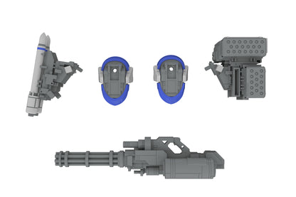 1/35 Scale Plastic Kit - Powerdolls2 - X-4+(Pd-802) Armored Infantry Weapon Set 3 (Shoulder Parts for Mounting Weapons & Dru35 Mlc & R25 Rocket & M7A Gatling Gun) - Image 1