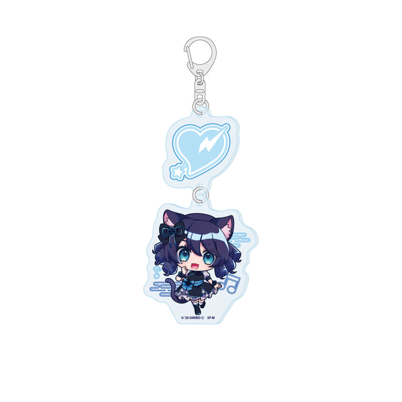 Linked Acrylic Key Chain - Show by Rock!! - 11 Cyan (Mini Character Illustration) - Image 1