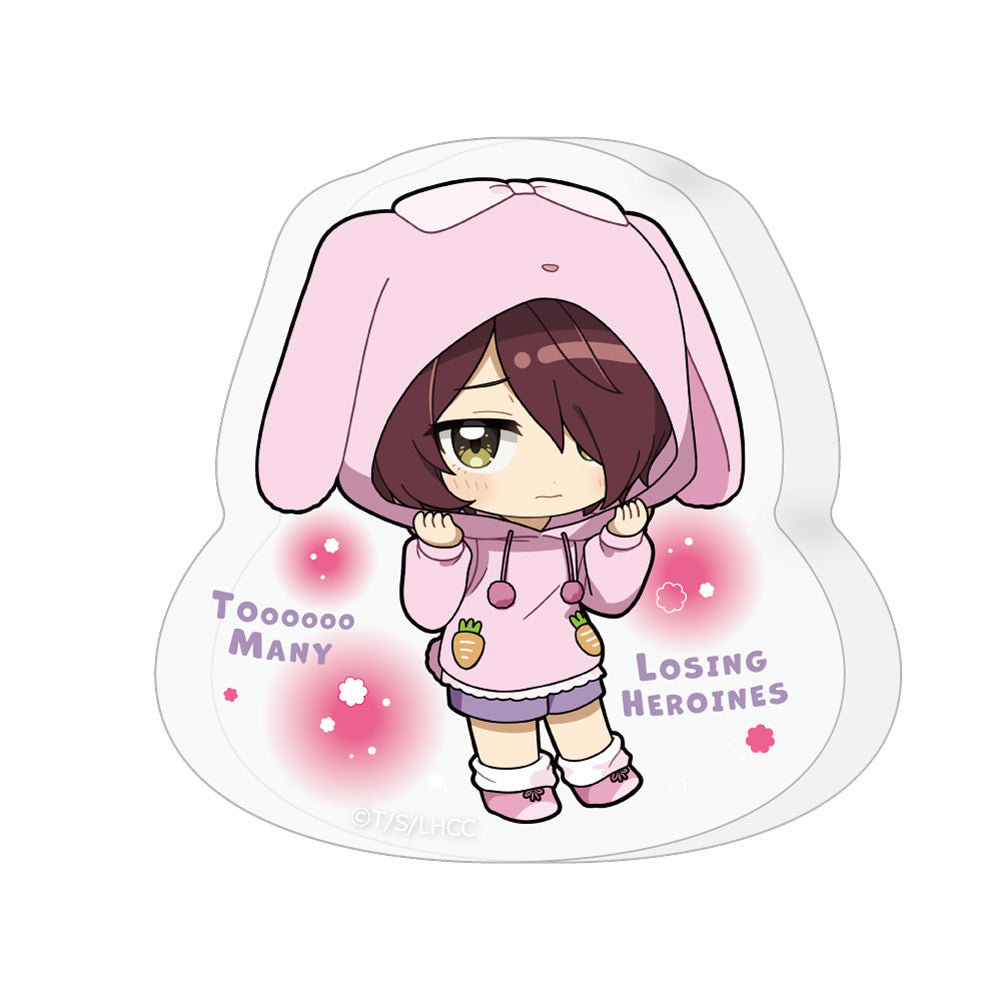 - Too Many Losing Heroines! - Die-cut Acrylic Block Komari Chika / Kemomimi Hoodie - Image 1