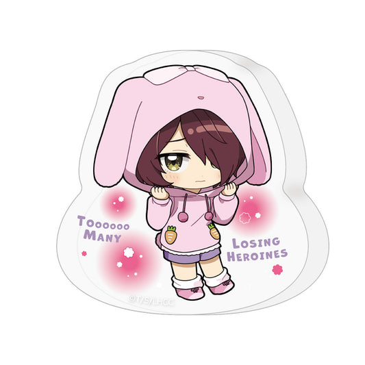 - Too Many Losing Heroines! - Die-cut Acrylic Block Komari Chika / Kemomimi Hoodie - Image 1
