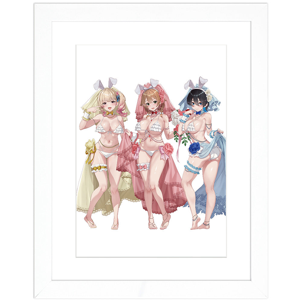 Bunny Garden - Original Illustration Chara Fine Graph Bunny Wedding Swimwear A4