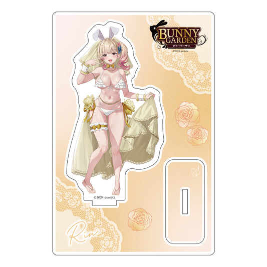 Bunny Garden - Original Illustration Acrylic Stand Rin / Bunny Wedding Swimwear