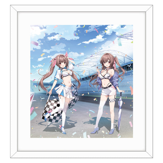 Karory Original Illustration Replicate Genga Aomi Maika & Aomi Kanon / Race Queen