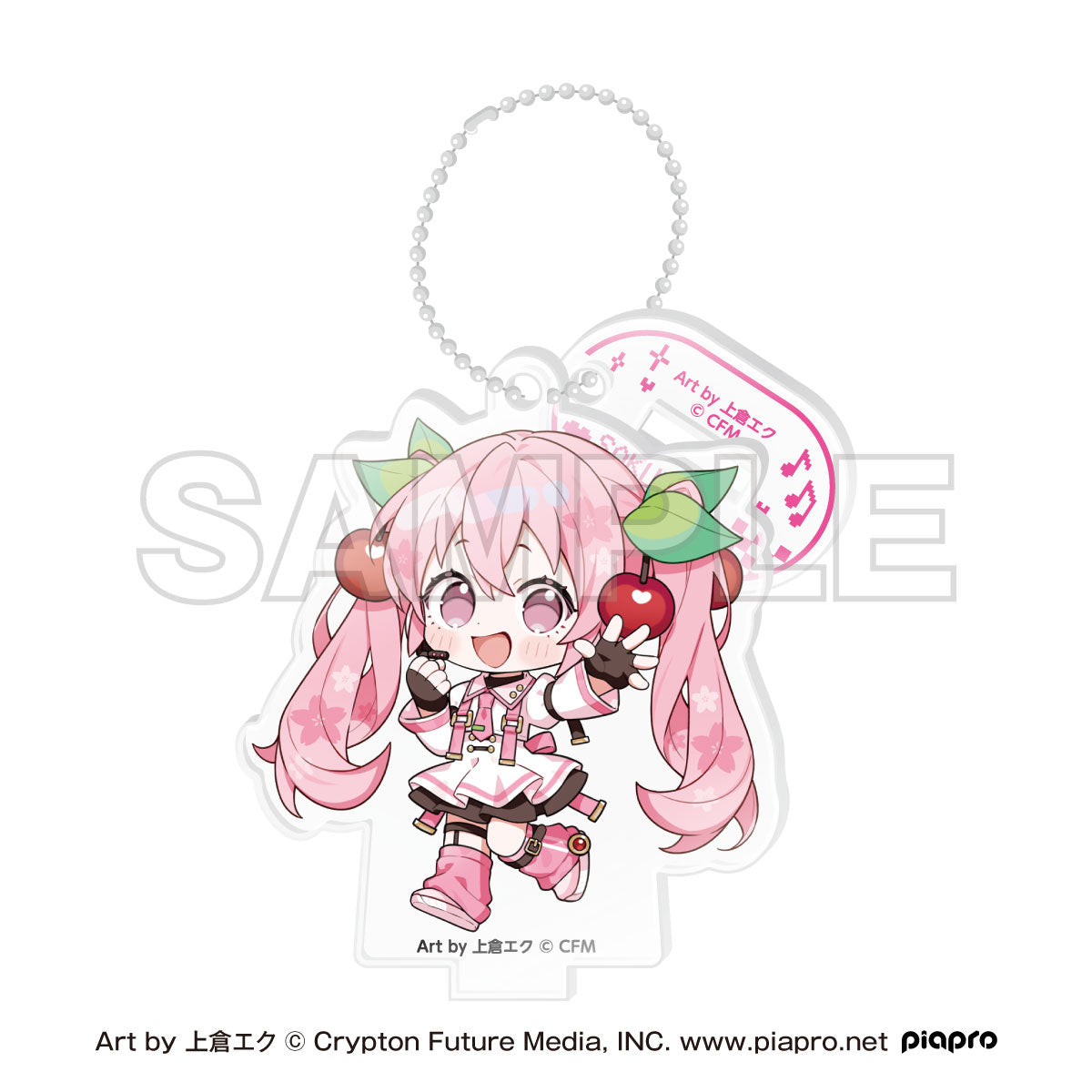Sakura Miku X Shibuya Sakura Stage Mini Character Stand Key Chain a - Image 1