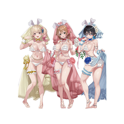 Bunny Garden - Original Illustration Chara Fine Graph Bunny Wedding Swimwear A4