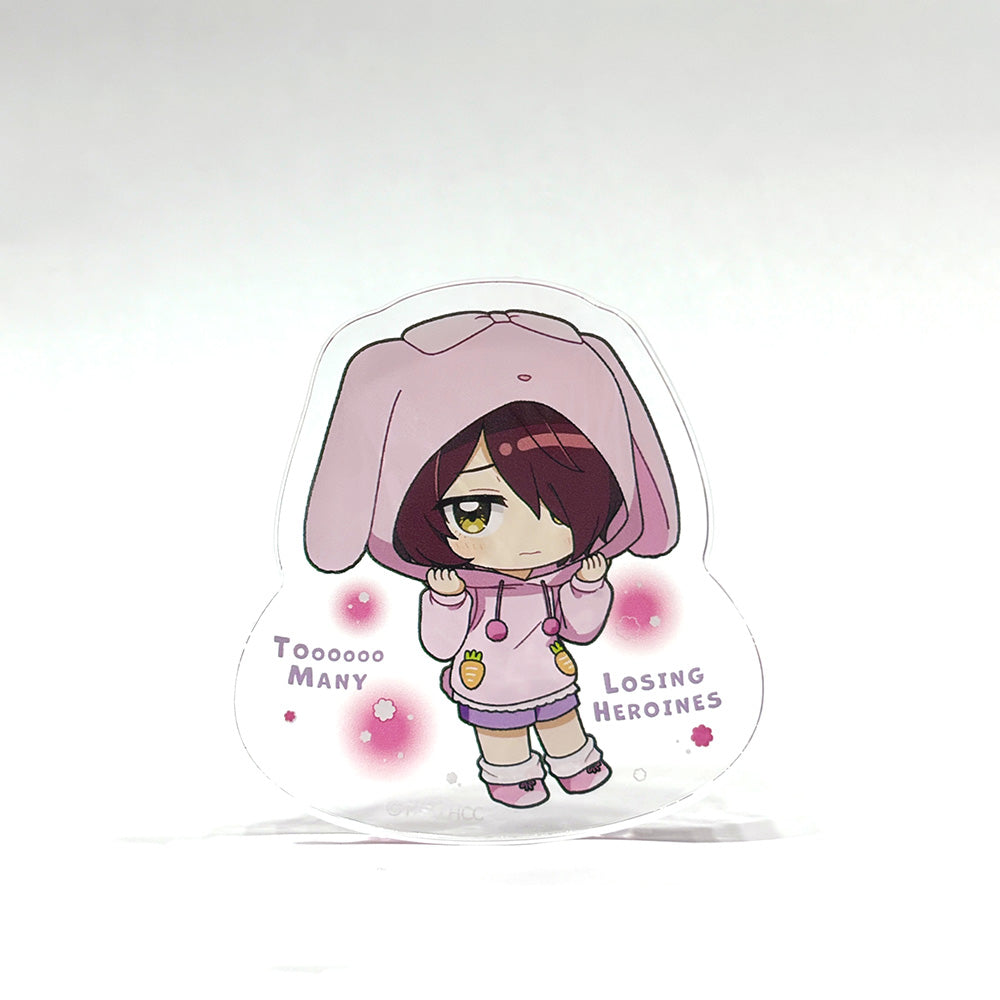- Too Many Losing Heroines! - Die-cut Acrylic Block Komari Chika / Kemomimi Hoodie - Image 2