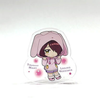- Too Many Losing Heroines! - Die-cut Acrylic Block Komari Chika / Kemomimi Hoodie - Image 2
