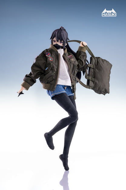 Hasuki CS007 Airforce Flight Jacket + Bag Set For 1/12 Scale FOR Action Figures