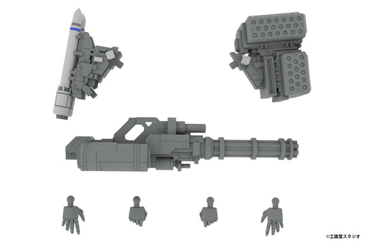 1/48 Scale Plastic Kit - Powerdolls 2 - Extension Set D For 5inm 1/48 Pld(DRu35 Mlc & R25rct & M7a Ggun & Flat Hand Parts (left And Right) & Clenched Hand Parts (left And Right)