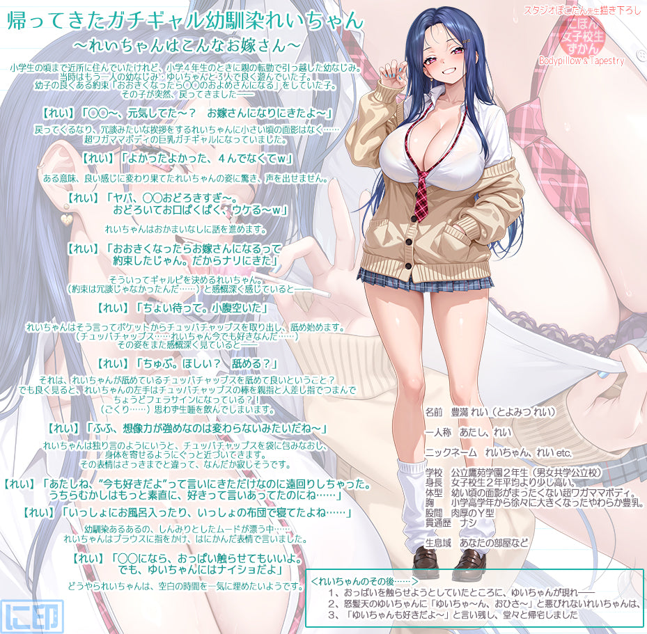 Nihon Jyoshikousei Zukan Studiopokotan Original Illustration Toyomitsu Rei Dakimakura Cover - Image 2