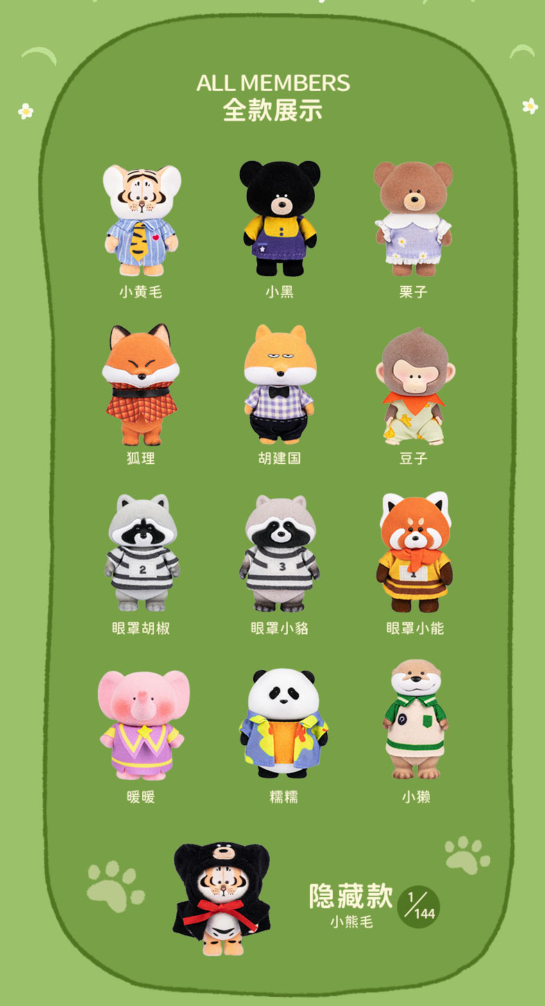 Fuzzy Bean Tiger Cub & Neighbors Series Blind Box by FUZZY BEAN - Image 2