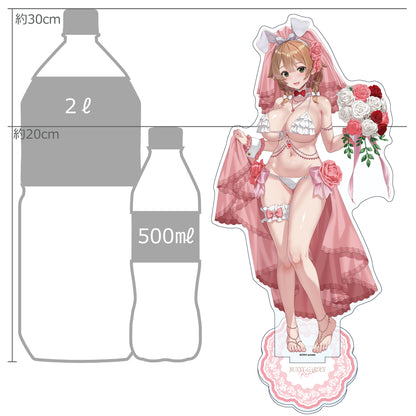 Bunny Garden - Original Illustration Extra Large Acrylic Stand Kana / Bunny Wedding Swimwear