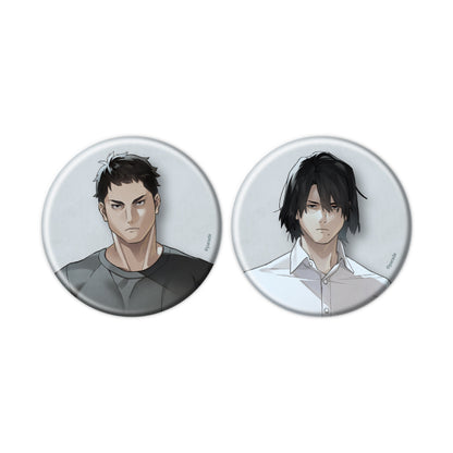 Can Badge 2 Set - lesson - 01 Kawauchi Kento & Yoshino Takafumi (Official Illustration) - Image 2