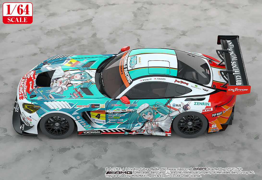 Hatsune Miku Gt Project 1/64 Good Smile Hatsune Miku Amg 2023 Season Opening VER. - Image 3