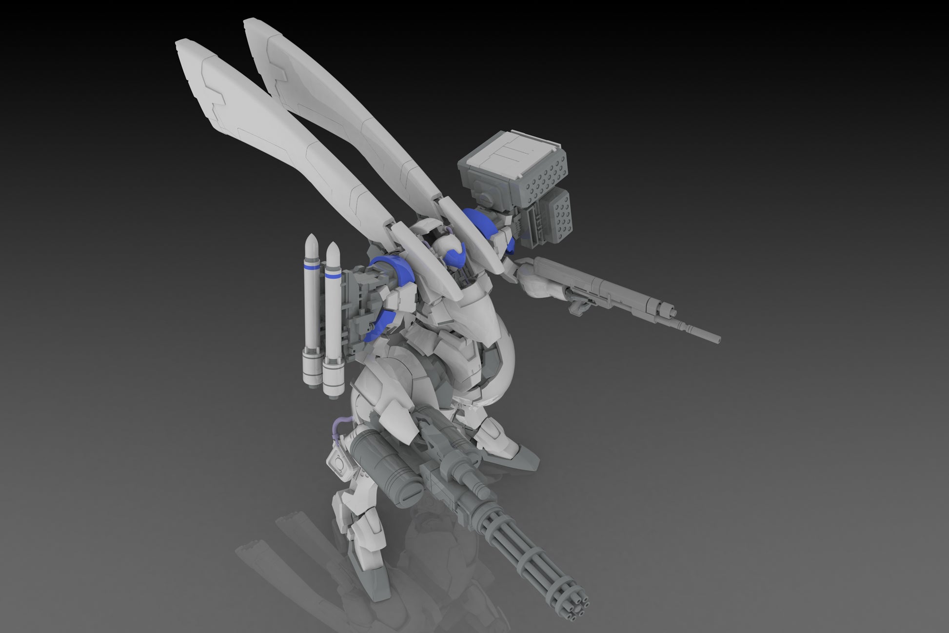 1/35 Scale Plastic Kit - Powerdolls2 - X-4+(Pd-802) Armored Infantry Weapon Set 3 (Shoulder Parts for Mounting Weapons & Dru35 Mlc & R25 Rocket & M7A Gatling Gun) - Image 9