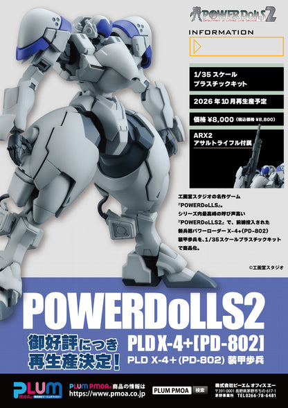 1/35 Scale Plastic Kit - Powerdolls2 - Power Loader X-4+(Pd-802) Armored Infantry - Image 9